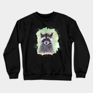 Raccoon in Ink and Watercolor Crewneck Sweatshirt